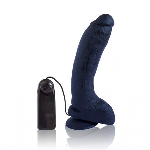 Pênis Grande e Grosso com Ventosa e Vibrador Imita Pele Humana - 23 x 5 cm