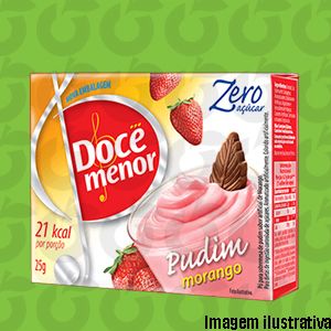 Pudim Zero Açúcar Morango 25g Doce Menor