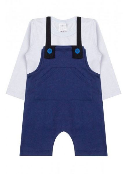 Conjunto Infantil Jardineira Royal