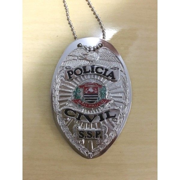 DISTINTIVO POLÍCIA CIVIL SP DOURADO OU PRATA ÁGUIA