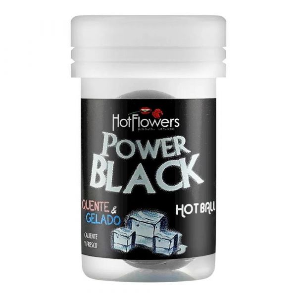 HOT BALL POWER BLACK GEL COMESTÍVEL QUENTE E GELADO HOTFLOWERS