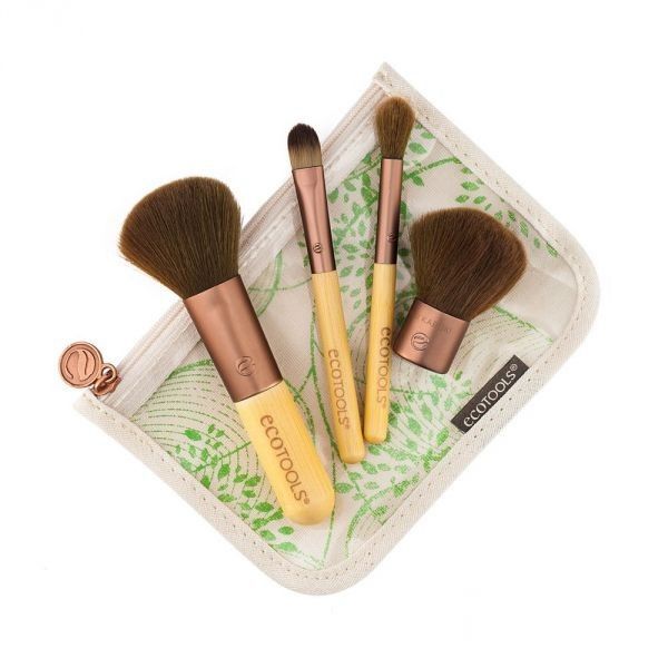 ECOTOOLS - KIT COM 4 PINCÉIS PARA OLHOS E ROSTO + ESTOJO - 1213