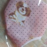 Máscara de 100%algodão cor de rosa estampada infantil