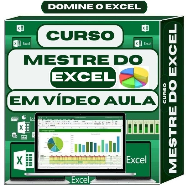 CURSO MESTRE DO EXCEL EM VÍDEO AULA + 8 MIL PLANILHAS PRONTAS E EDITÁVEIS + Mega Bônus