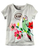 FB1801- Carter's Camiseta Papagaio Branca 24M (18-24meses)