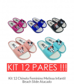 Kit com 12 Sandalia Melissa Infantil Beach slide