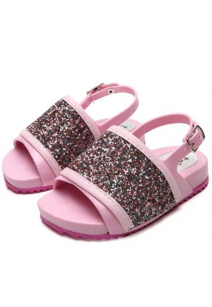 Sandália Menina Glitter Rosa
