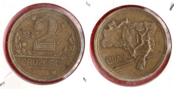 BX239 - 2 Cruzeiros 1943 - 1.929.000