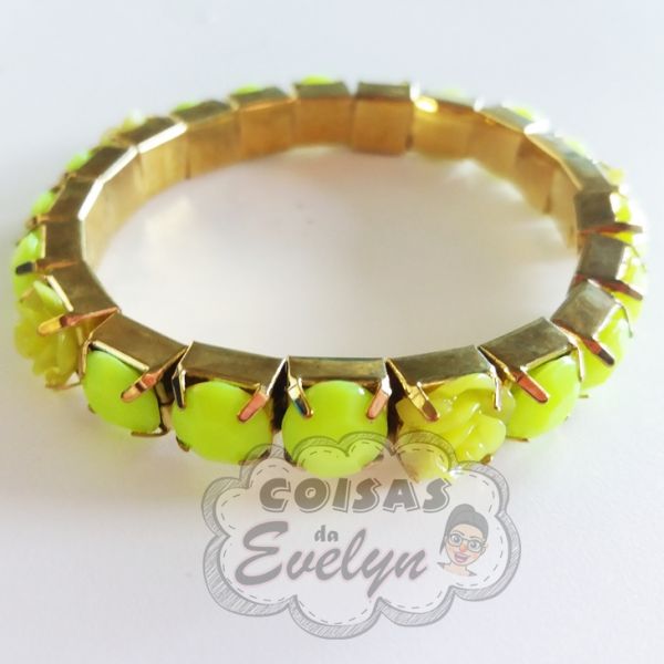 Pulseira FLORZINHAS - Amarela