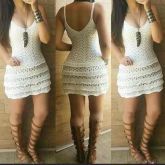♡ Vestido De Croche Com Babado