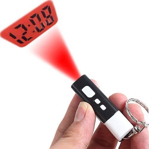 Mini Projeção Relógio Digital  LED de alta intensidade do feixe de luz