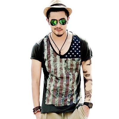 Camiseta New Mens Gola V (Importado )