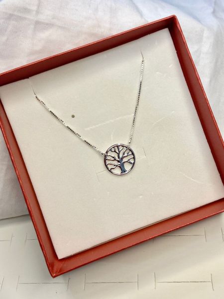 Colar folheado árvore da vida