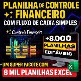 Planilha Financeira + Pacote 8 Mil Planilhas Editáveis - VERSÃO:  ARC148