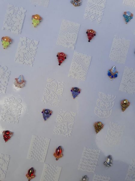 KIT JOIAS DE UNHAS MISTA 10 UNID