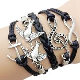 Pulseira Artesanal, em Couro, Frete Gátis.