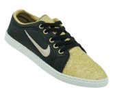 Sapatênis Feminino Nike Preto Com Glitter Ouro