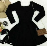 Vestido manga longa