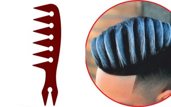 Pente Profissional Long Wick De Mil Mechas Quiff - Jacaré