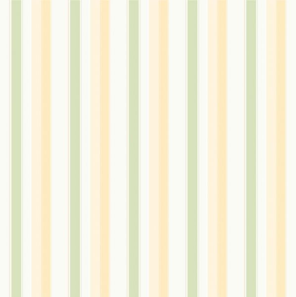 Papel de Parede Bambino's Bobinex (Nacional) - Listras (Amarelo/ Creme/ Verde/ Branco) 3304