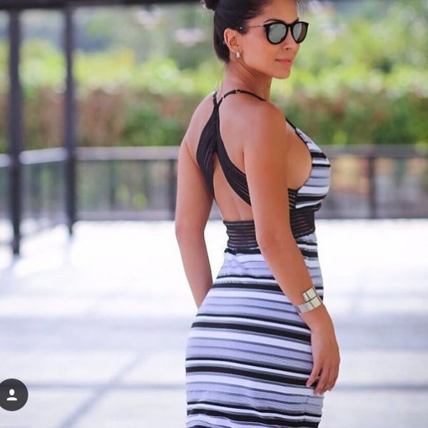 Vestido Mid listras Limone