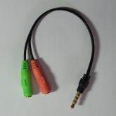 Adaptador P3 Y Divisor Fone De Microfone P2 3,5mm