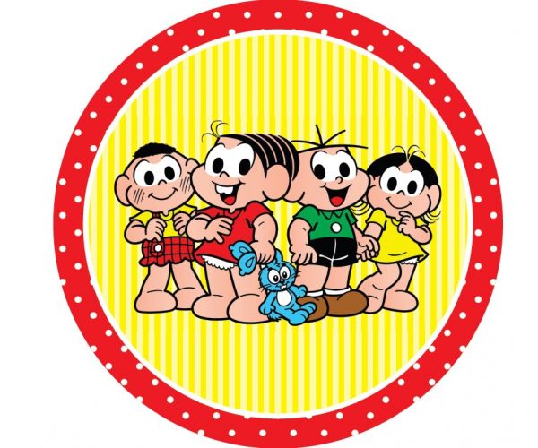 Papel Arroz Turma da Mônica Redondo 005 1un