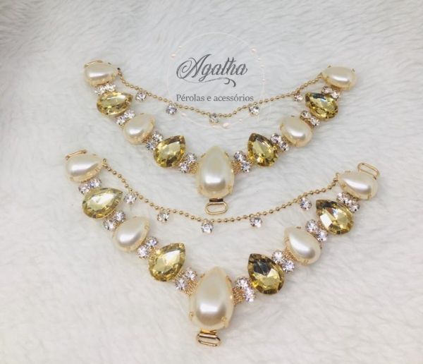 Gotinha Pérolas Dourado