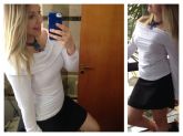 Blusa branca omrbo a ombro