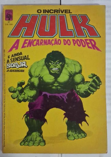 Gibi Antigo Incrível Hulk 17 Sensual sonja Abril 1984 formatinho