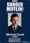 The Office Crachá Dunder Mifflin Michael Scott