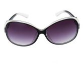 Óculos de Sol com Gradiente de Cristal de Luxo para Mulheres - Preto Cinzento