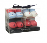 Conjunto de Meias Botinhas Nautica 4 Pares Meninas 0 a 6 Meses.