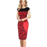 vestido de camisa celebridade pinup bainha equipado das mulheres #02305380