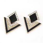 moda temperamento doce brincos de personalidade rômbico strass #02297259
