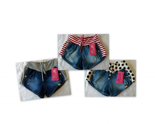 SHORTS JEANS COM MOLETOM JUVENIL