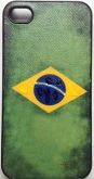 CASE BANDEIRA DO BRASIL DETALHES A MÃO PARA IPHONE 4 E 4S