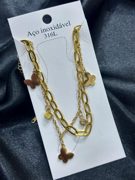 Tornozeleira de aço inoxidável