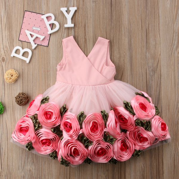 Vestido Rosas Festa Cód 145