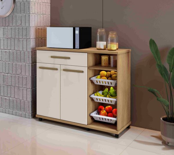 Fruteira Salinas 107 2P1G1N3Cestos Cinamomo.Off White Arte Moveis
