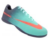 Chuteira Futsal Nike Mercurial Preto e verde água MOD:11618