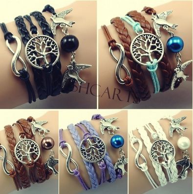 Pulseira de couro sintético