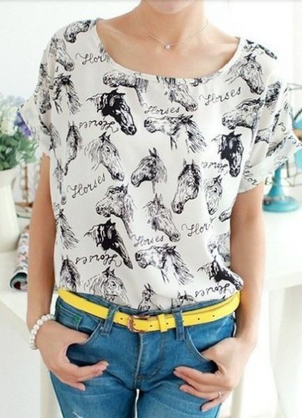 Blusa Cavalos