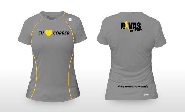 Blusa Feminina Baby Look "Eu Amo Correr"