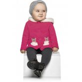 Conjunto Moletom Bebê Ursinho Feliz Pink
