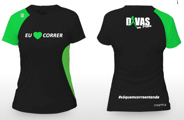 Blusa Feminina Baby Look "Eu Amo Correr"