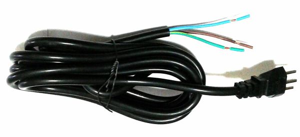 RABICHO CABO TRIPOLAR 10A 250V 2MT PRETO