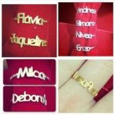 Anel Personalizado c/ Nome Em Ouro