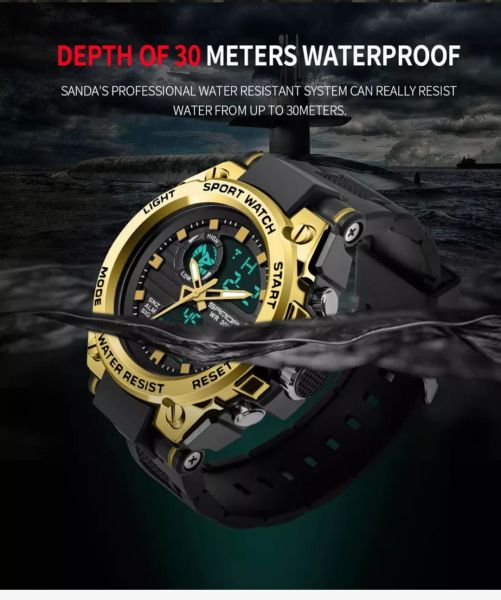 SANDA-739. Esportes Relógios Digitais G Estilo Militar S Choque Relógio De Quartzo.