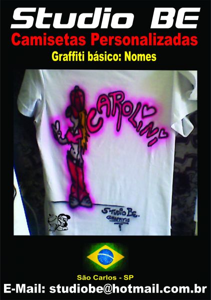 Camisetas em Aerografia e Graffiti